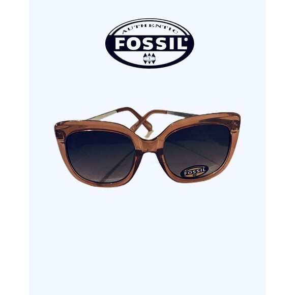 New "Fossil" FW215 Rose Smoke/Gray Lens Women’s Sunglasses Silver Frame, NWT - Picture 2 of 5